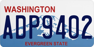 WA license plate ADP9402