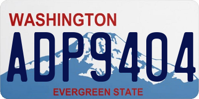 WA license plate ADP9404