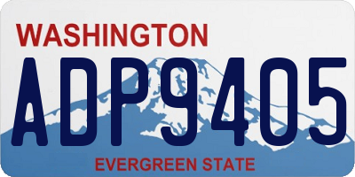 WA license plate ADP9405