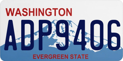 WA license plate ADP9406