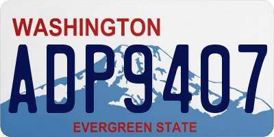 WA license plate ADP9407