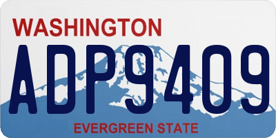WA license plate ADP9409