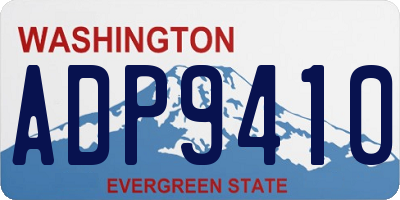 WA license plate ADP9410