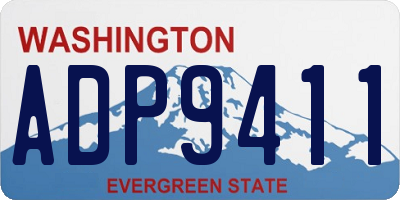 WA license plate ADP9411