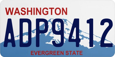 WA license plate ADP9412