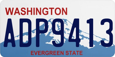 WA license plate ADP9413