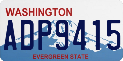 WA license plate ADP9415