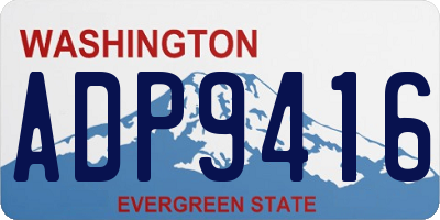 WA license plate ADP9416