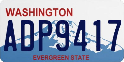 WA license plate ADP9417