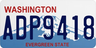 WA license plate ADP9418