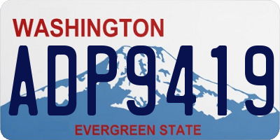 WA license plate ADP9419