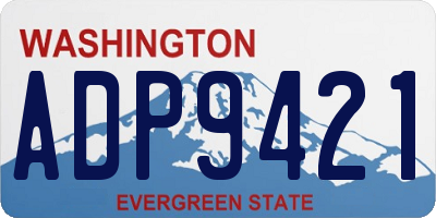 WA license plate ADP9421