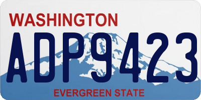 WA license plate ADP9423