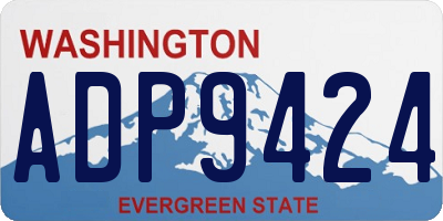 WA license plate ADP9424