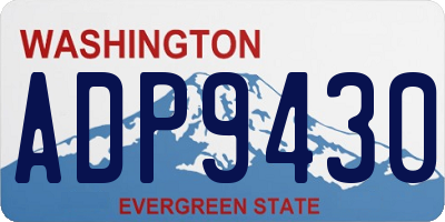 WA license plate ADP9430