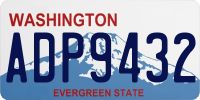 WA license plate ADP9432