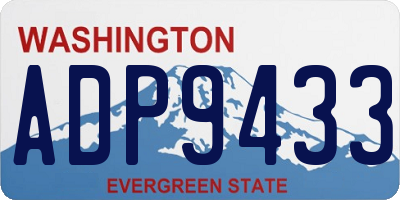 WA license plate ADP9433