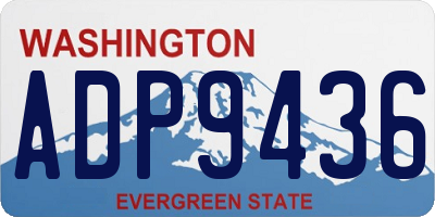WA license plate ADP9436