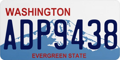 WA license plate ADP9438