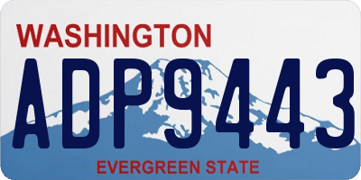 WA license plate ADP9443