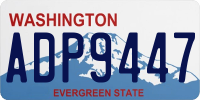 WA license plate ADP9447