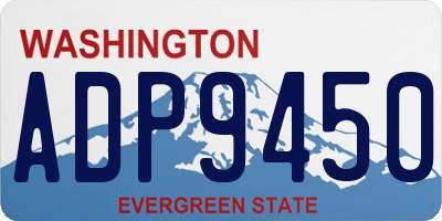 WA license plate ADP9450