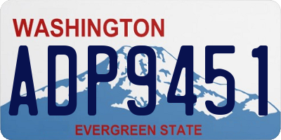 WA license plate ADP9451