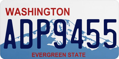 WA license plate ADP9455