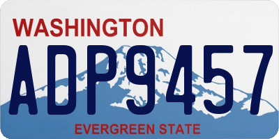 WA license plate ADP9457