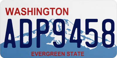 WA license plate ADP9458