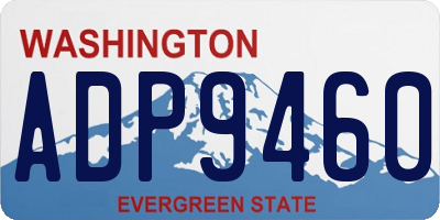WA license plate ADP9460