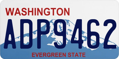 WA license plate ADP9462