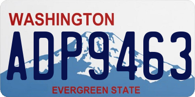 WA license plate ADP9463