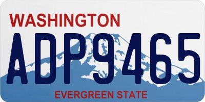 WA license plate ADP9465