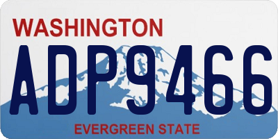 WA license plate ADP9466