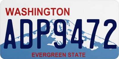 WA license plate ADP9472