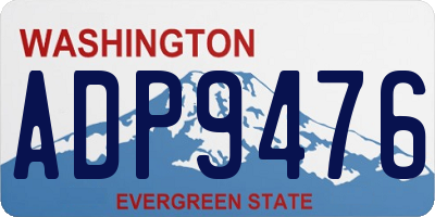 WA license plate ADP9476