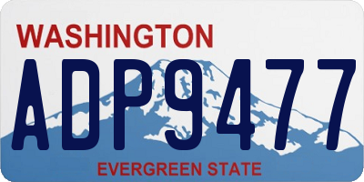 WA license plate ADP9477