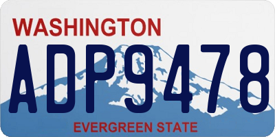 WA license plate ADP9478
