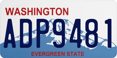 WA license plate ADP9481