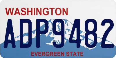 WA license plate ADP9482