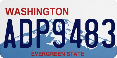 WA license plate ADP9483