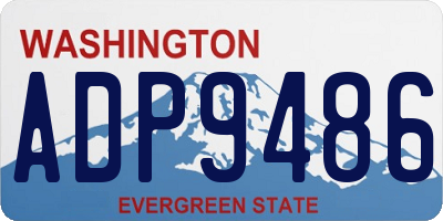 WA license plate ADP9486