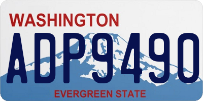 WA license plate ADP9490