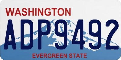 WA license plate ADP9492