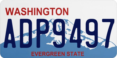WA license plate ADP9497