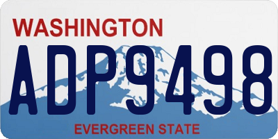 WA license plate ADP9498