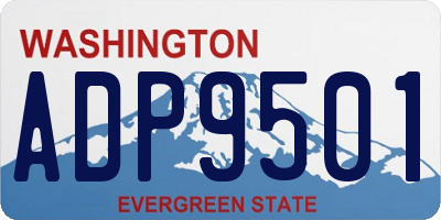 WA license plate ADP9501