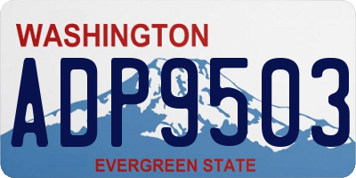 WA license plate ADP9503