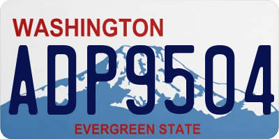 WA license plate ADP9504